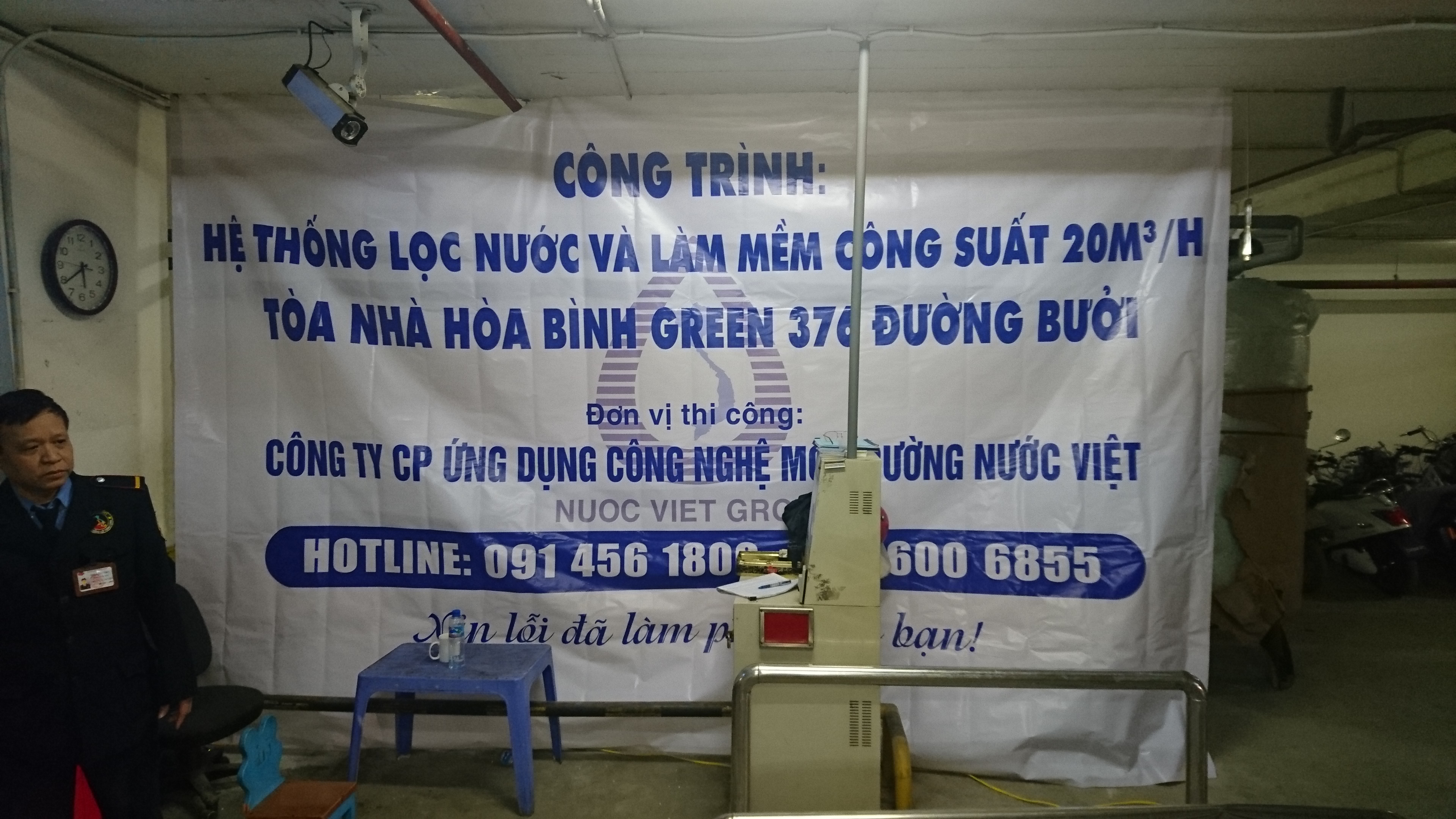 Chung cư Hòa Bình Green - Hệ thống dây chuyền lọc nước và làm mềm với công suất 20m3/h